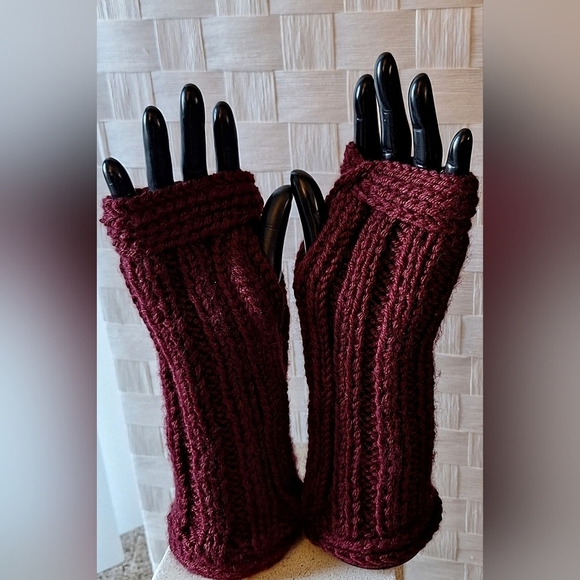 NWT Luxury Cashmere Blend Artisanal Fingerless Gloves - Picture 4 of 7